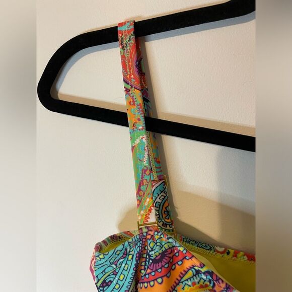 Bleu Rod Beattie Rufflicious One-Piece Multicolor Paisley Size 8 NEW - Picture 4 of 9